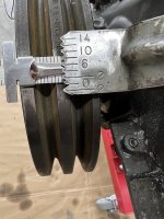 Bronco 1983 engine damper timing cover marks  IMG_7392.JPG